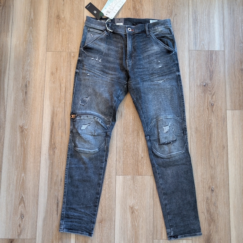 NEW G-Star Raw 5620 3D Zip Knee Skinny Jeans Men's Size 33/32 Black  $190